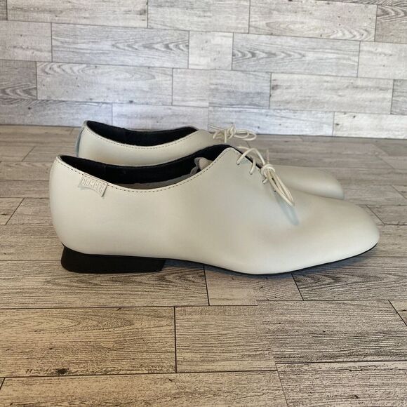 Camper Casi Myra Oxford Flats Lace Up White Scallop Edges Women's 39 US 8.5 - Picture 5 of 9